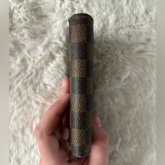 Louis Vuitton - Damier Eben Checkered French Kisslock Compact Wallet - Picture 6 of 16